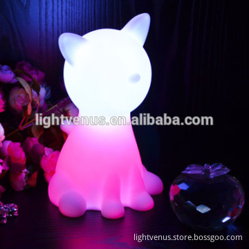 Night Sleeping led night lamp Cat LED Children Animal Night Light Soft PVC Cartoon Baby Nursery Lamp